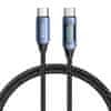 Ultraboost LED kabel USB-C / USB-C PD 100W 5A 1m, modro