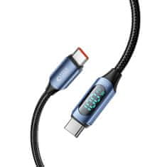 Tech-protect Ultraboost LED kabel USB-C / USB-C PD 100W 5A 1m, modro