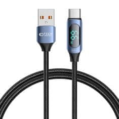Tech-protect Ultraboost LED kabel USB / USB-C 66W 6A 1m, modro