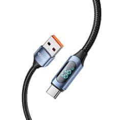 Tech-protect Ultraboost LED kabel USB / USB-C 66W 6A 1m, modro