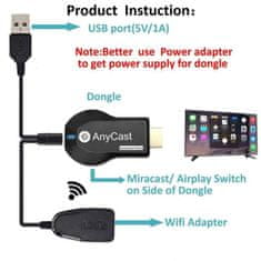 Blow AnyCast M2, brezžični predvajalnik 1080P HDMI TV DLNA Airplay Miracast