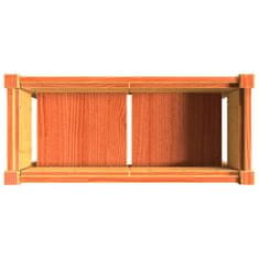 Vidaxl Vrtno korito z nogami voščeno rjavo 70x31x70 cm trdna borovina