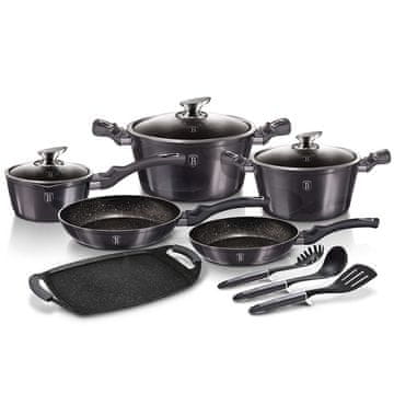 Berlingerhaus  Berlinger Haus 12-delni komplet loncev z granitno prevleko Carbon Pro BH6911