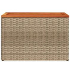 Vidaxl Vrtna stranska mizica 2 kosa bež 55x34x37 cm PE ratan les