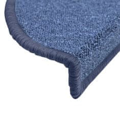 Vidaxl Preproge za stopnice 15 kosov 56x17x3 cm modre