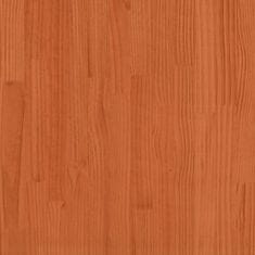 Greatstore Stojalo za drva voščeno rjavo 108x64,5x110 cm trdna borovina