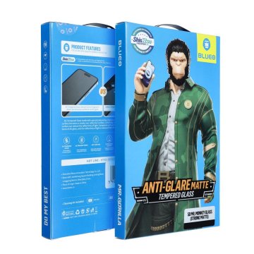 BLUEO Mr. Monkey Glass 5D kaljeno steklo - Apple iPhone 17 črno (močno mat)