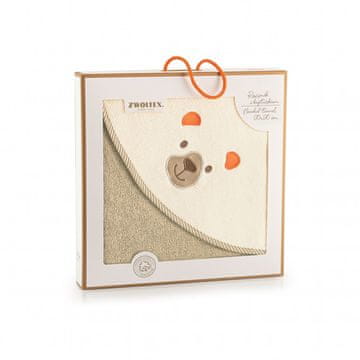 shumee Brisača medvedek s kapuco, 90x90, bež