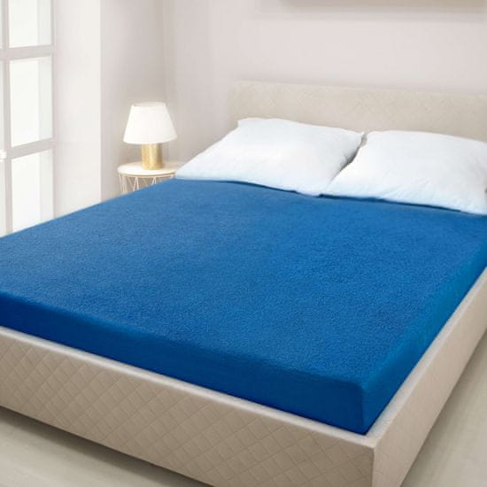 shumee Rjuha iz bombažnega frotirja, 90x200, modra