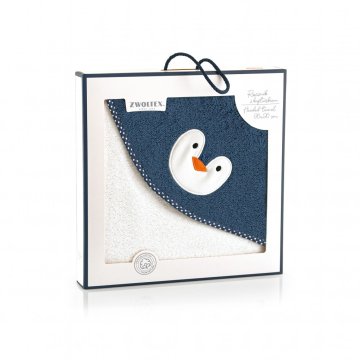 shumee Pingvin brisača s kapuco, 90x90, bež