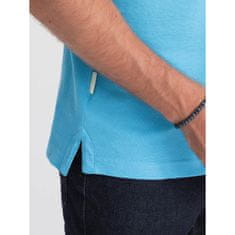 OMBRE Moška polo majica Pique V3 S1746 modra MDN124420 S