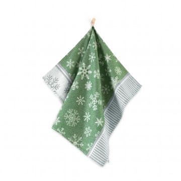 shumee Snežna kuhinjska krpa 50x70 zelena