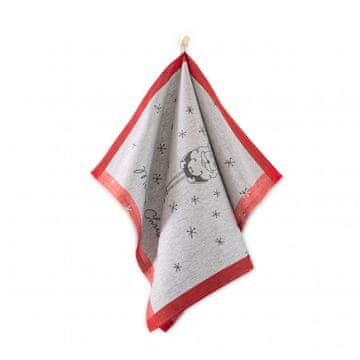 shumee Božiček kuhinjska krpa 50x70 rdeča