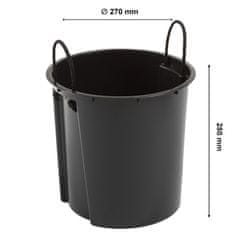 botle Cvetlični lonec Cvetlični lonec z vložkom Barva Siva Okrogla 40 cm V 40 cm Žlebasta površina Mat plastika Moderni Glamour