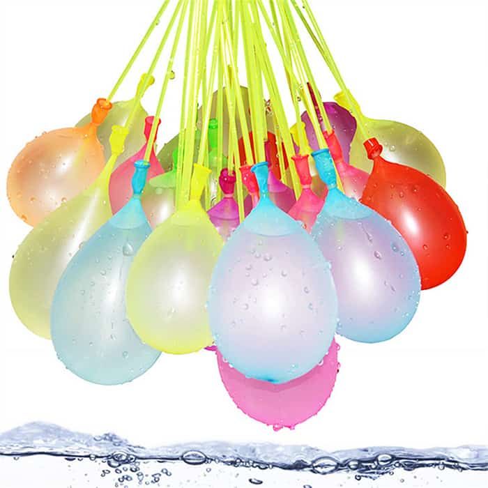 Netscroll 222 vodnih balonov (2 paketa), baloni na slamicah za hitrejše polnjenje, različnih barv, odlična vodna zabava v vročih poletnih dnevih, 1-1WaterBalloons