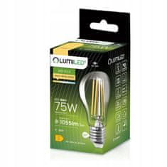 LUMILED 6x LED žarnica E27 A60 8W = 75W 1055lm 3000K Toplo bela 360° Filament