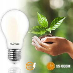 LUMILED 6x LED žarnica E27 A60 11W = 100W 1521lm 3000K Topla bela 360° Filament mlečni mehurček