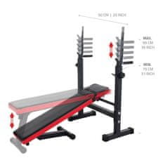 Pure2Improve Večnamenska klop z utežmi P2I WEIGHT LIFTING BENCH