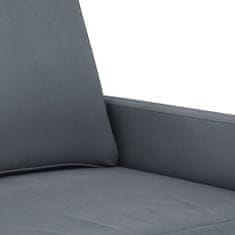 Vidaxl Sedežna garnitura 2-delna z blazinami temno siv žamet