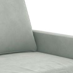 Vidaxl Sedežna garnitura 2-delna z blazinami svetlo siv žamet