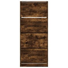 Vidaxl Omarica za čevlje s 4 predali dimljeni hrast 80x34x187,5 cm