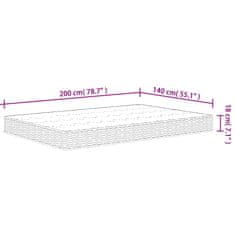 Vidaxl Vzmetnica z bonnell vzmetenjem srednja 140x190 cm