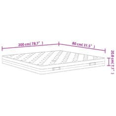 Vidaxl Vzmetnica z bonnell vzmetenjem srednje trda 200x200 cm dvojna