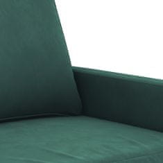 Vidaxl Sedežna garnitura 2-delna z blazinami temno zelen žamet