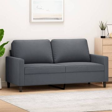 Vidaxl vidaXL Dvosed temno siv 140 cm oblazinjen z žametom