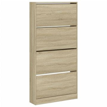 Vidaxl Omarica za čevlje s 4 predali sonoma hrast 80x21x163,5 cm