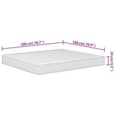 Vidaxl Vzmetnica iz pene srednje mehka 180x200 cm