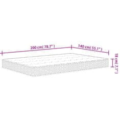 Vidaxl Vzmetnica z bonnell vzmetenjem srednja 140x200 cm