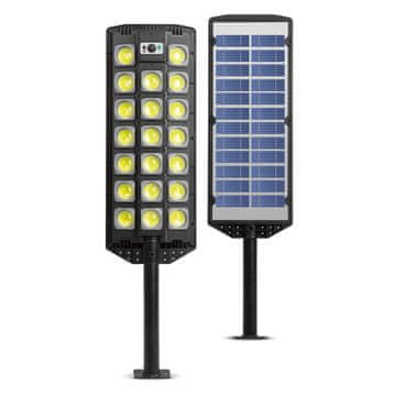 PHENOM LED stenski solarni reflektor s senzorjem gibanja 520 LED 3000 lm 20W 4500 mAh IP65