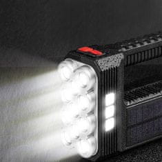 PHENOM LED solarna polnilna delovna svetilka 1200 mAh 3 + 3W z USB polnjenjem