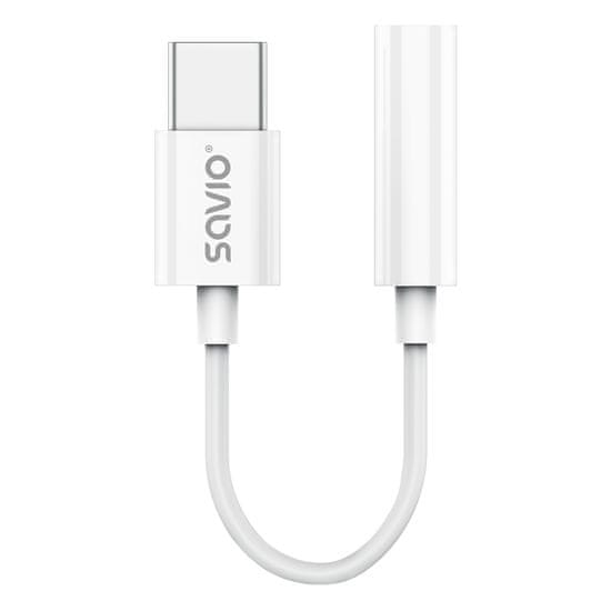 SAVIO Adapter USB-C v 3,5mm mini jack (slušalke) za SAMSUNG, apple iPad in Motorola naprave