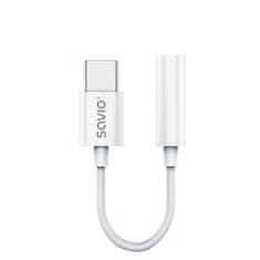 SAVIO Adapter USB-C v 3,5mm mini jack (slušalke) za XIAOMI, Huawei, Oppo, ONEPLUS, INFINIX, POCO in NOKIA naprave
