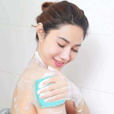 Netscroll Silikonska krtača za masažo telesa z odprtino za šampon, primerna tudi za umivanje dlake hišnih ljublječkov, krtača za umivanje psa, BodyBrush