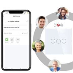 BOT Pametno stikalo za razsvetljavo Zigbee THREE SL13 belo