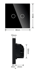 BOT Pametno stikalo za luči WiFi TWO SL12 črno