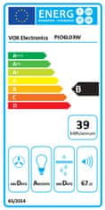 VOX electronics PIO6L03W izvlečna kuhinjska napa