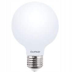 LUMILED 3x LED žarnica E27 G95 8W = 75W 4000K Nevtralno bela 360° Filamentni mlečni mehurček