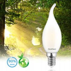 LUMILED 6x LED žarnica E14 BA35 7W = 60W 770lm 4000K Nevtralno bela 360° Filament mlečni mehurček
