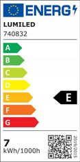 LUMILED 6x LED žarnica E27 P45 7W = 60W 770lm 3000K Toplo bela 360° Filament mléčná bublina