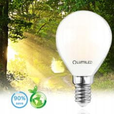 LUMILED 6x LED žarnice P45 E14 7W = 60W 806lm 3000K Toplo bela 360° Filament