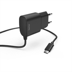 Hama omrežni polnilnik s kablom, USB tipa C (USB-C), 2,4 A, blister