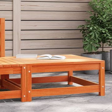 Vidaxl vidaXL Vrtni stolček voščeno rjav 70x70x30 cm masiven borov les
