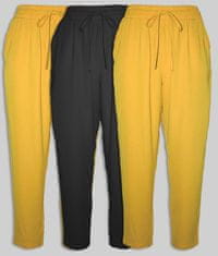 PANTONECLO Ženske hlače iz poliestra (rumena in črna) - Paket 3 kosov, 14