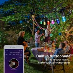 BOT Pametna zunanja LED party veriga OSL3 15 metrov Tuya RGBIC WiFi in BT