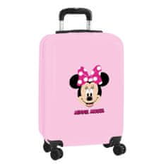 slomart kovček za kabine minnie mouse my time roza 20'' 34,5 x 55 x 20 cm
