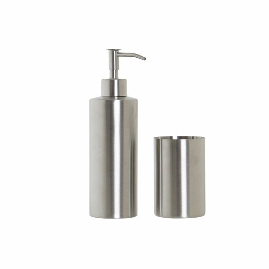 DKD Home Decor Kopalniški set DKD Home Decor Multicolor Silver Steel 6 x 6 x 21 cm (2 enoti)
